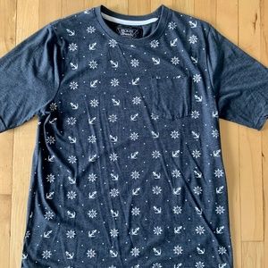 Anchor and Helm Print Pocket T-Shirt